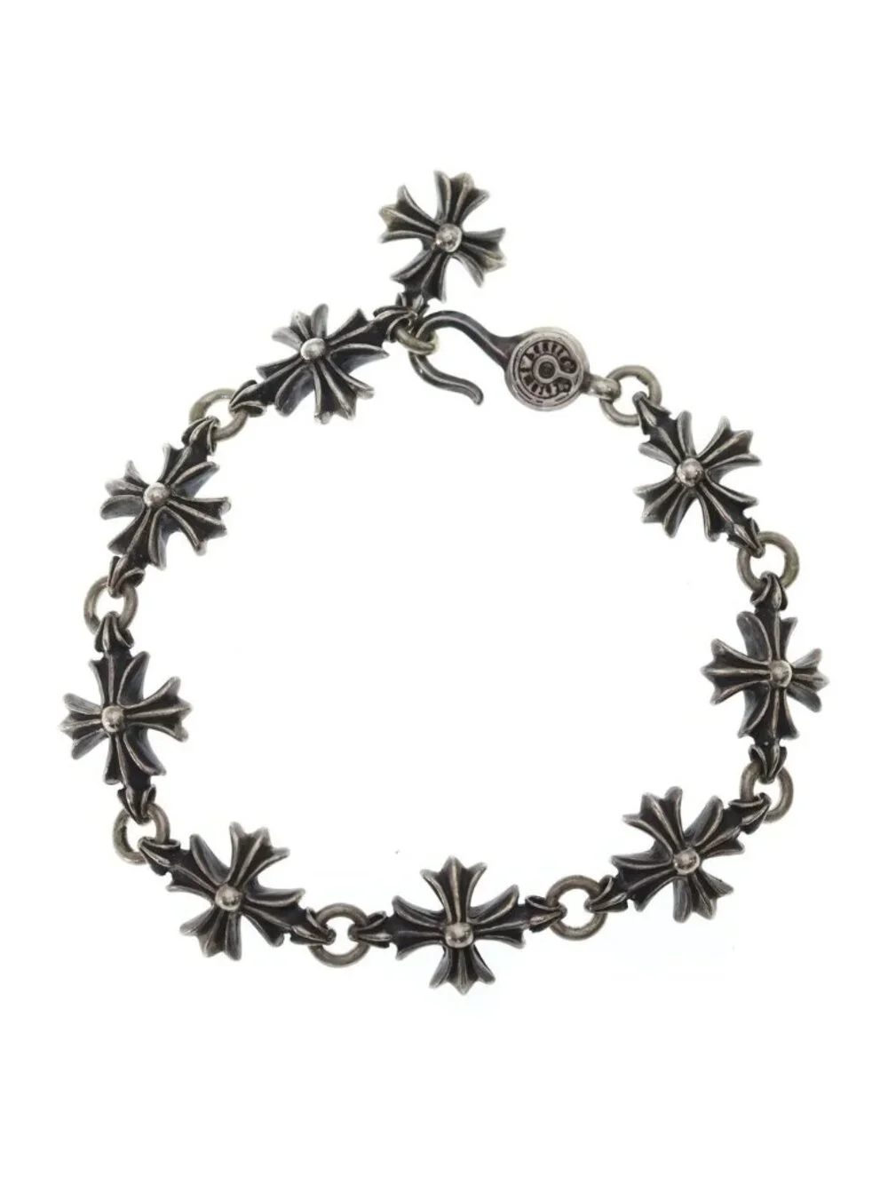 Chrome Hearts CO CH Plus Cutout Bracelet Silver